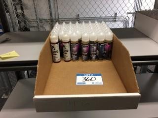 Box of 60ml Bottles of Vape Juice, 3mg Nicotine.