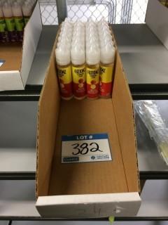 Box of 60ml Bottles of Fuzions Vape Juice Nicotine Free Strawberry Lemon.