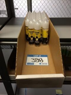 Box of 60ml Bottles of Fuzions Vape Juice Nicotine Free Blackberry Lemonade.