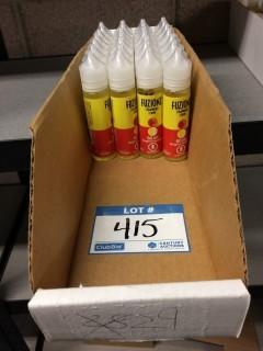 Box of 60ml Bottles of Fuzions Vape Juice 3mg Nicotine Strawberry Lemon.