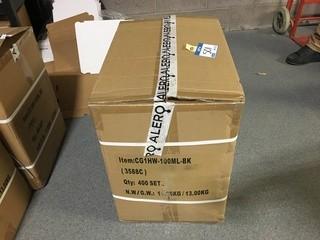Box of 100ml Plastic Bottles With Black Caps (400).