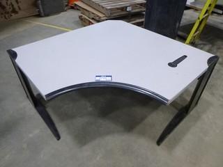 46.5" x 46.5" Corner Table, 22" To 31" Variable Height