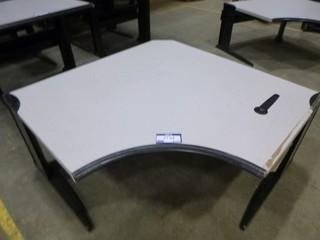 46.5" x 46.5" Corner Table, 22" To 31" Variable Height