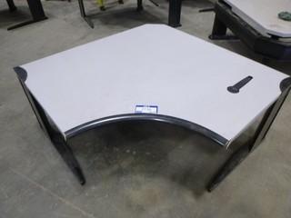 46.5" x 46.5" Corner Table, 22" To 31" Variable Height