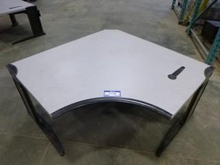 46.5" x 46.5" Corner Table, 22" To 31" Variable Height