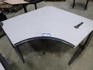 46.5" x 46.5" Corner Table, 22" To 31" Variable Height