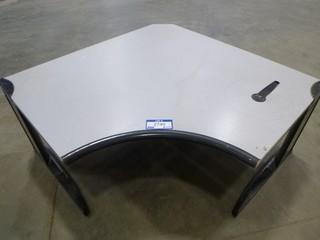 46.5" x 46.5" Corner Table, 22" To 31" Variable Height