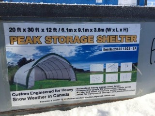 20'x30'x12' Peak Storage Shelter.
