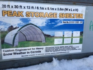 20'x30'x12' Peak Storage Shelter.