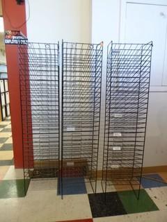 (3) 30 Compartment Wire Shelf Units, 50"H x 13"W x 9"D *Value $113 each*