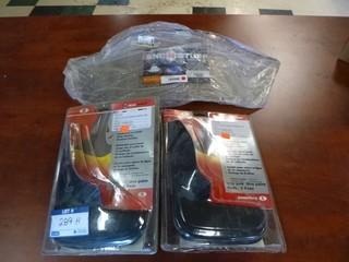 (2) Pairs Power Flow Mud Guards, Part 6104 & 6102, (1) Ski Doo Windshield, Part 450-468