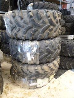 (2) Polaris ATV Tires, 24x10-12, Used, C/w (2) Used Polaris ATV Tires, 24x8-12, Used