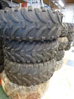 (2) Bear Claw ATV Tires, 25x10.00-12, Used, C/w (2) Bear Claw ATV Tires, 25x8.00-12, Used