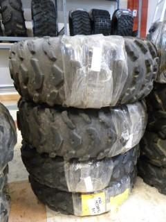 (2) Carlisle ATV Tires, 25x11.00-12, Used, C/w (2) ATV Tires, 25x8-12, Used