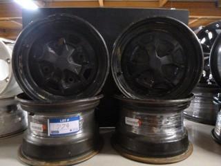 (2) Steel Can Am Rims 12x6, Used, C/w (2) Steel Can Am Rims 12x7.5, Used, All 4/137 Bolt Pattern