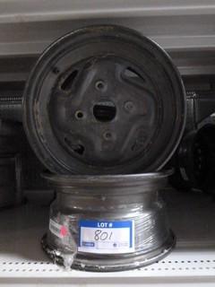 (2) Kawasaki Aluminum Rims 12x6, Used, C/w (2) Kawasaki Aluminum Rims 12x7.5, Used, All 4/110 Bolt Pattern