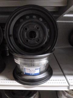 (2) Honda Pioneer IRS Steel Rims 12x6, Used, C/w (2) Honda Pioneer IRS Steel Rims 2x7.5, Used, All 4/110 Bolt Pattern