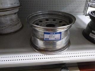 (1) Chrome ATV Rim 12x7, Used, 4/110 Bolt Pattern