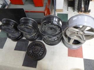 (7) Assorted Steel Rims, Used, C/w (2) Aluminum Rims, Used