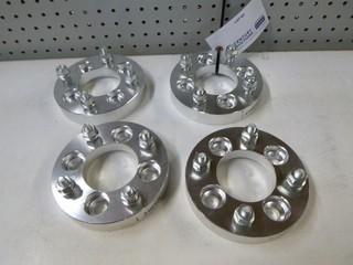 (4) Aluminum Wheel Spacers / Adapters,4-100 / 4-110 / 1" Width / 10 x 1.25 Thread