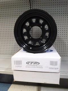 (1) New ITP Rim, 12x7.00, 4/136(4/137) Spacing, Part D12F537, Canam Fitment, Kawasaki SRA