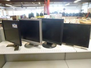 (1) Dell E19058 Monitor, (2) Philips 19056FS/27, (1) Multi Sync LCD 225WXM * Note No Power Cords