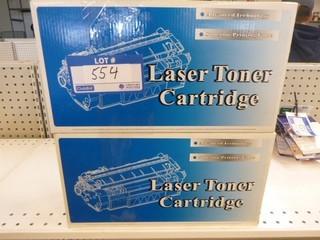 (2) Cyan Laser Toner Cartridges