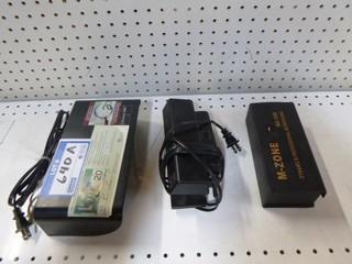 (1) M-Zone Microphone, Model MC360, (1) Electric Ultra Scan Bank Note Scanner, Model MD06, (1) Electric Bank Note Scanner, Model MD-188ETL