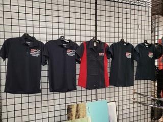 NEW Rapid Revolutions Shirts Five Size Small, Polo Style, Standard T-Shirt, and Dickies Brand Work Shirt Red/Black