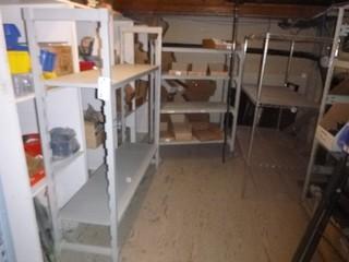 Shelving (3 Units) 41.5"x59.5" Plastic w/ Casters (1 pc), 60"x64" Plastic w/ No Casters (1 pc), 47"x63" Wire Metal w/ No Casters (1 pc)
