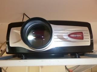 Vision Max LCD HD-3K 350 W Projector & DA-LITE/CLASS-RITE Pulldown Screen Approx. 88"