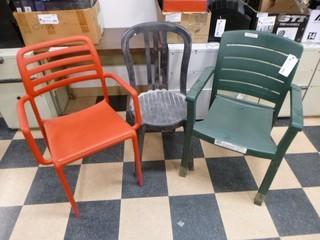 (3) Plastic Chairs