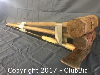 (2) Sledge Hammers and (1) Axe