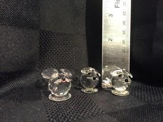(3) Swarovski Crystal Mice.