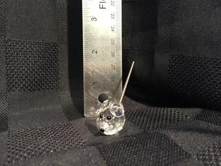 Swarovski Crystal Mouse with Spring Tail.