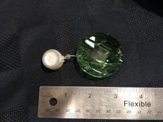Swarovski Crystal Round Green Window Decor.