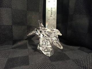 Swarovski Crystal Pair of Dolphins Jumping out of Water.