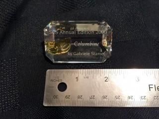 Swarovski Crystal "Columbine" 2000 Plaque.