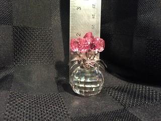 Swarovski Crystal Bouquet of Pink Roses.