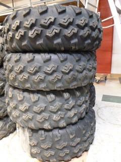 (2) Maxxis ATV Tires, AT26x8-14, Used, C/w (2) Maxxis ATV Tires, AT26x10-14, Used