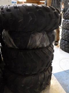 (2) Maxxis ATV Tires, AT25x10-12, Used, C/w (2) Maxxis ATV Tires, AT25x8-12, Used