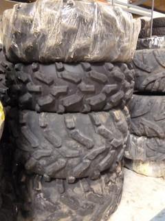 (2) Carlisle ATV Tires, 26x8.00-12, Used, C/w (2) Carlisle ATV Tires, 26x10.00-12, Used