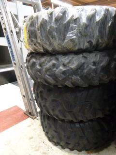 (2) Dunlop ATV Tires, AT25x10-12, Used, C/w (2) Dunlop ATV Tires, AT25x8-12, Used