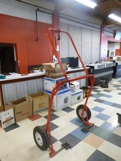 Snowmobile Lift, Move Assist Trolley On 4.8x4x8 Pneumatic Tires, Rolls Easy with Heavy Sleds.