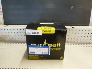 Dura Batt Power Sports Battery, Model CTX20-BS Seal, Dry Battery w/ Acid Pack