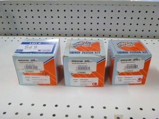 (3) Shindy Piston Kits To Fit 1995-2001 TRX400FW, Part 1370400, TRX300FW 1988-2000, Part 13704033, 2007-2008 TRX420 Rancher, Part 13704037