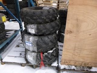 (2) Polaris ATV Tires, Used, AT26x8R12, C/w (2) Polaris ATV Tires, Used, AT26x11R12