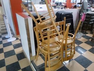 Set of 5 Wooden Chairs in Good Condition