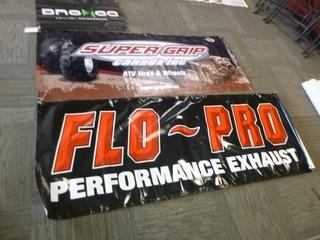 (3) Banners, 84"x36", 94"x36", 36"x24"