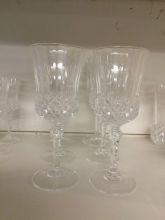 Set of (6) Crystal Stemware.